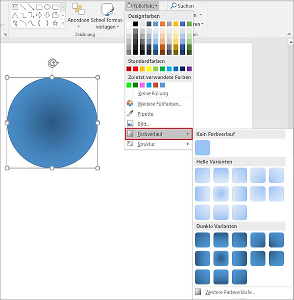 PowerPoint Füllungen
