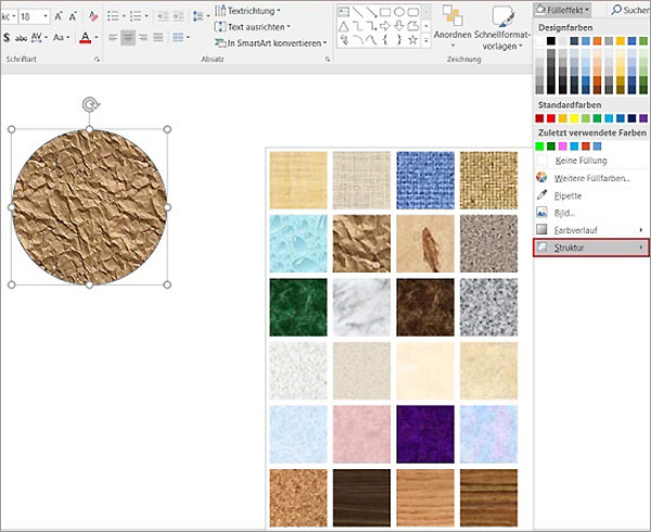 PowerPoint Füllungen