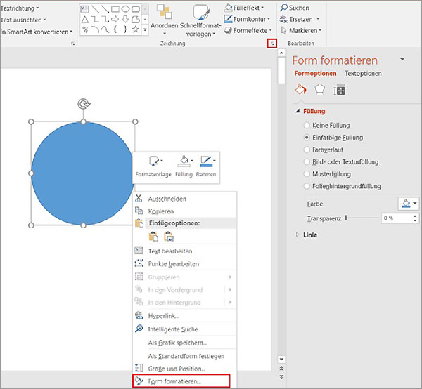 PowerPoint Füllungen
