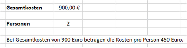 Excel Formeln kombinieren