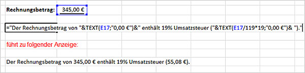 Excel Formeln kombinieren