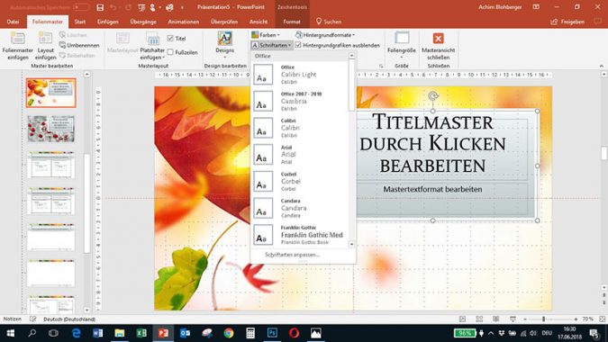 PowerPoint - Schriftart tauschen