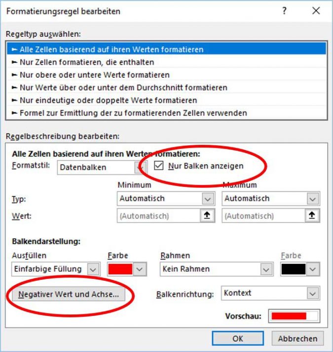 Excel Abweichungen grafisch darstellen