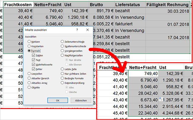 Excel Funktionstaste F5