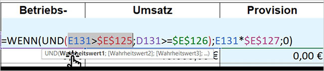 Excel - Teilergebnisse in Formeln