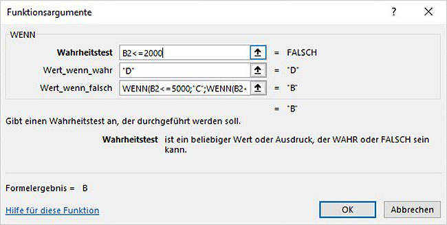 Excel - Verschachtelte Bedingungen