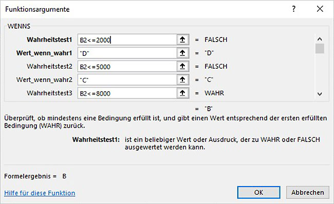Excel - Verschachtelte Bedingungen