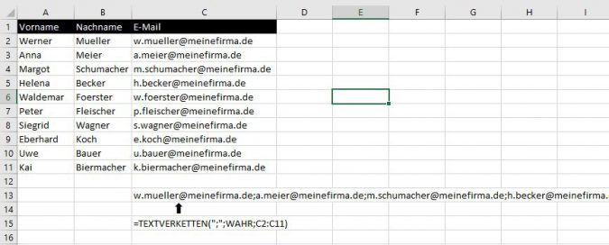 Excel - Textverkettung