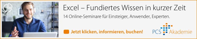Excel-Seminar der PCS Akademie