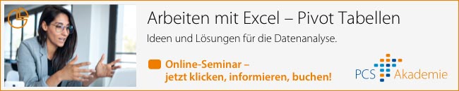 Zu den Excel-Seminaren der PCS-Akademie