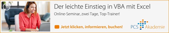 Excel-Seminar der PCS Akademie