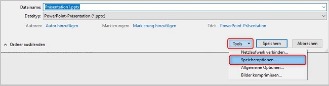 Powerpoint . Schriften einbetten