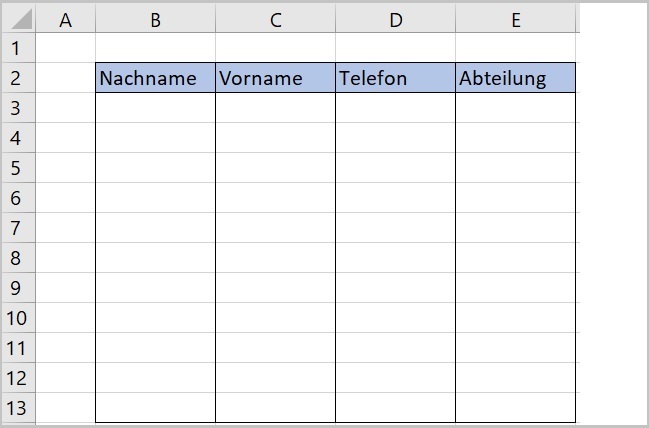 Excel - Pflichteingaben hervorheben