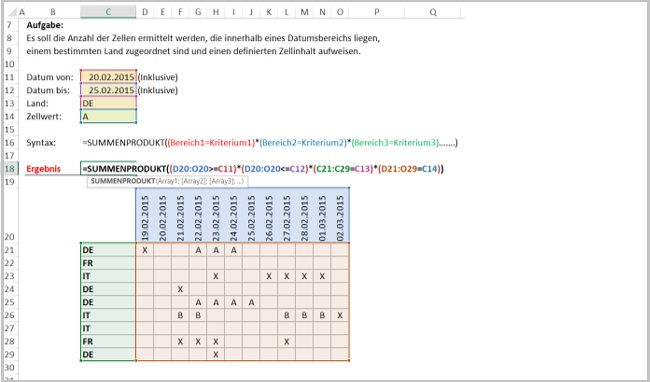 Excel- Die Funktion "Summenprodukt"