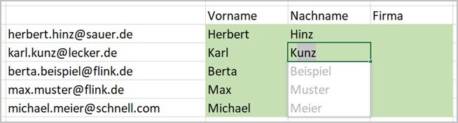 Excel - Blitzvorschau 6
