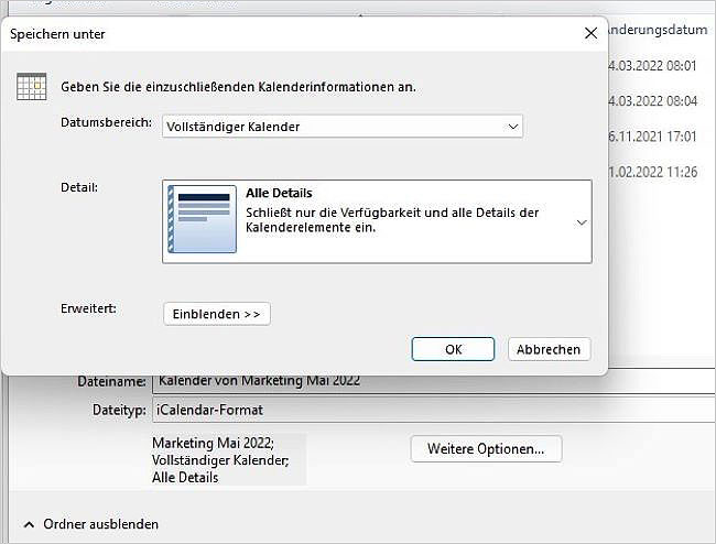 Outlook - Kalenderdaten löschen