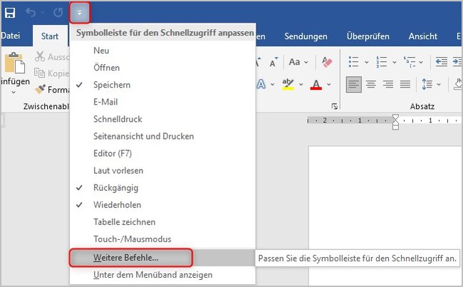 Word - Dokumente kürzen 1