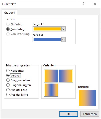 Screenshot 3 - Farbverläufe