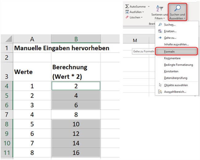 Screenshot 3 - Manuelle Eingaben