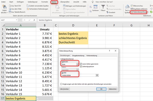 Screenshot 2 - Anzeige verschiedener Auswertungen