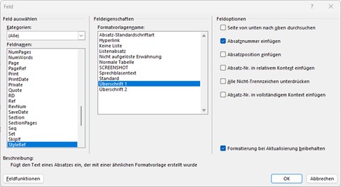 Screenshot 3 - Kapitelüberschriften in Kopfzeile anzeigen