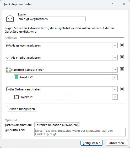 Outlook Quicksteps
