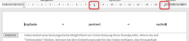 Screenshot 1 - Ausrichtungstabstopp