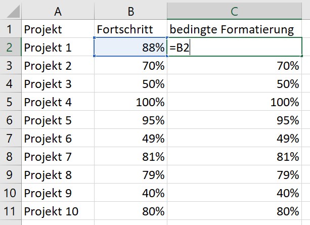 Screenshot 1 - Datenbalken und Symbole