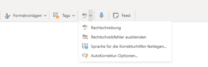Screenshot 3 - OneNote Rechtschreibung