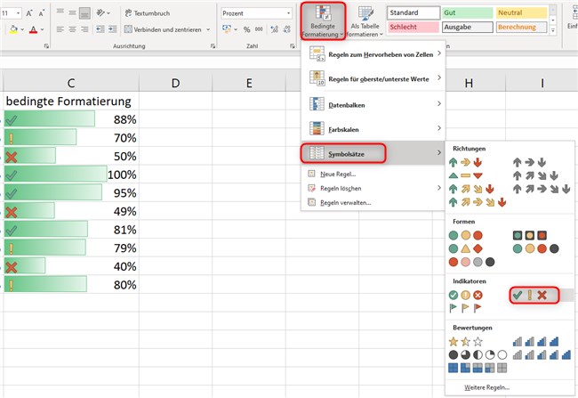 Screenshot 5 - Datenbalken und Symbole