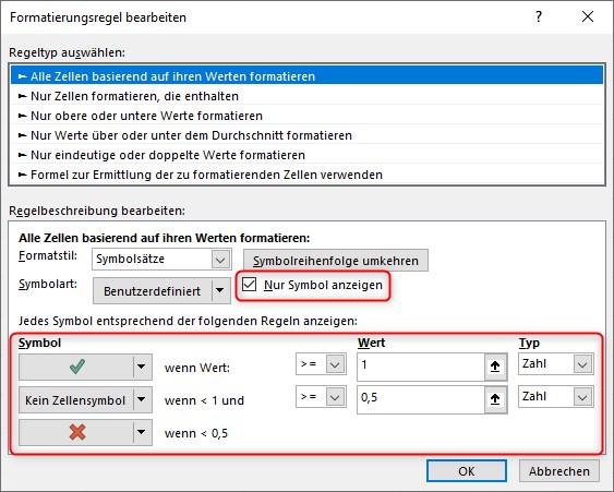 Screenshot 6 - Datenbalken und Symbole