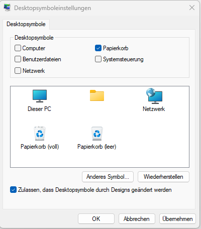 Screenshot 2 - Windows Papierkorb