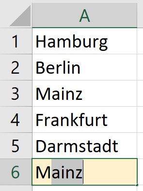 Excel Auswahlliste - Screenshot 1