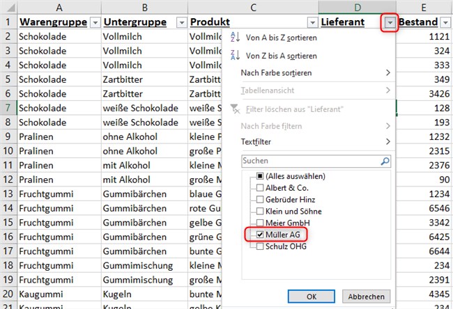 Screenshot 2 - Tricks Filtern