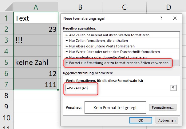 Screenshot 2 - Zellen hervorheben