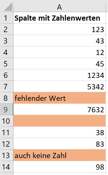 Screenshot 6 - Zellen hervorheben