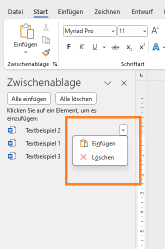 Screenshot 4 Zwischenablage
